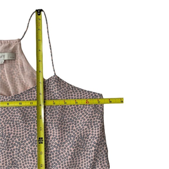 Ann Taylor Loft Women's Polka Dot Top Blush Pink/Beige Size SP - Picture 7 of 9